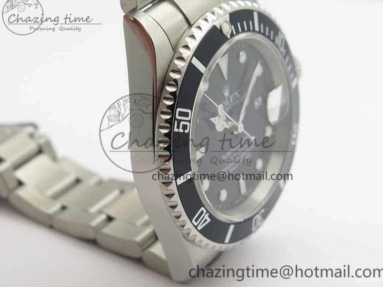 SH3135 Rehaut Black On Edition 16610 SS 1:1 Bracelet LN No Best JF Engraving Submariner 0331